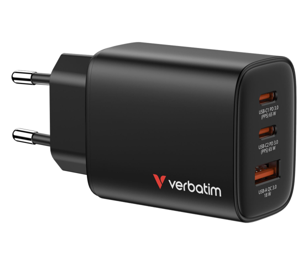 Verbatim Ładowarka sieciowa Essentials GaN 65W czarny 32352 - 1417011 - zdjęcie